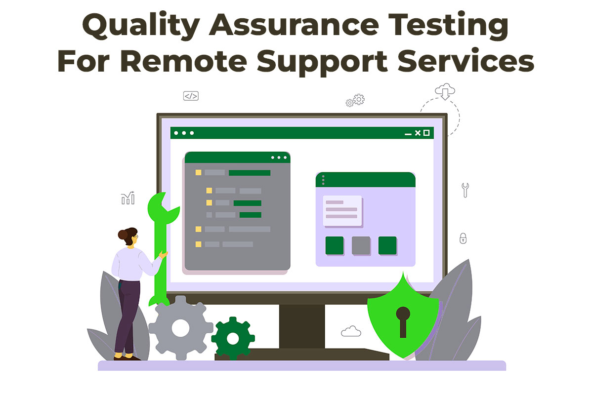 Illustration of Quality Assurance Testing For Remote Support Services